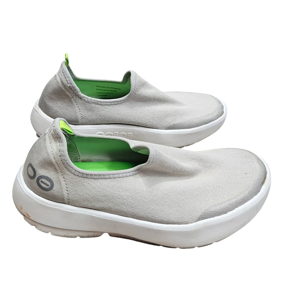 OOFOS OOmg Low Recovery Shoes Women 6 Grey Slip On Comfortable Walking Sneaker